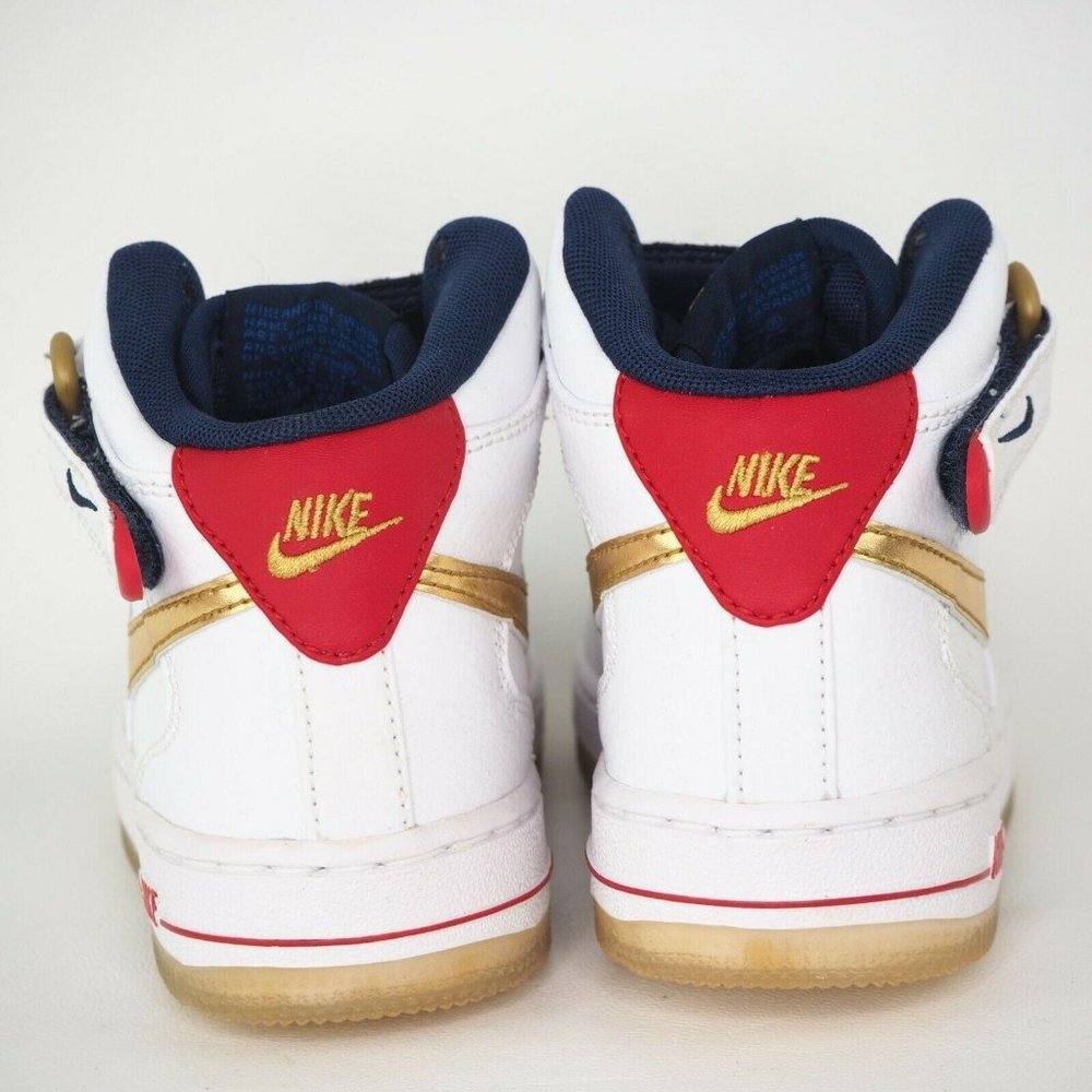 Nike Air Force 1 Mid PS Boys Shoes White USA - Picture 5 of 11
